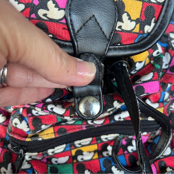 Disney Mickey Mini Backpack Bag Purse Mickey Mouse & Co Vintage - Picture 4 of 9